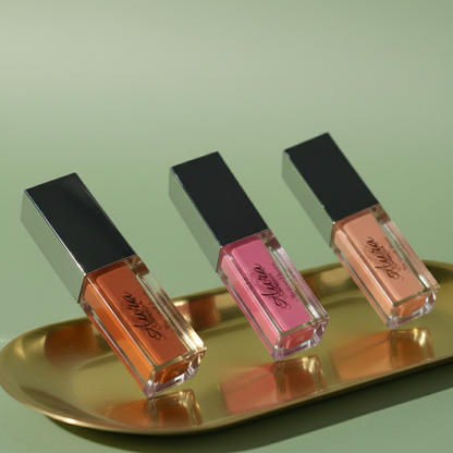 Aura Collective Powdery Matte Liptints – Lightweight Gel Matte Lip Tint with Mirror Cap (5ML, Long Lasting)